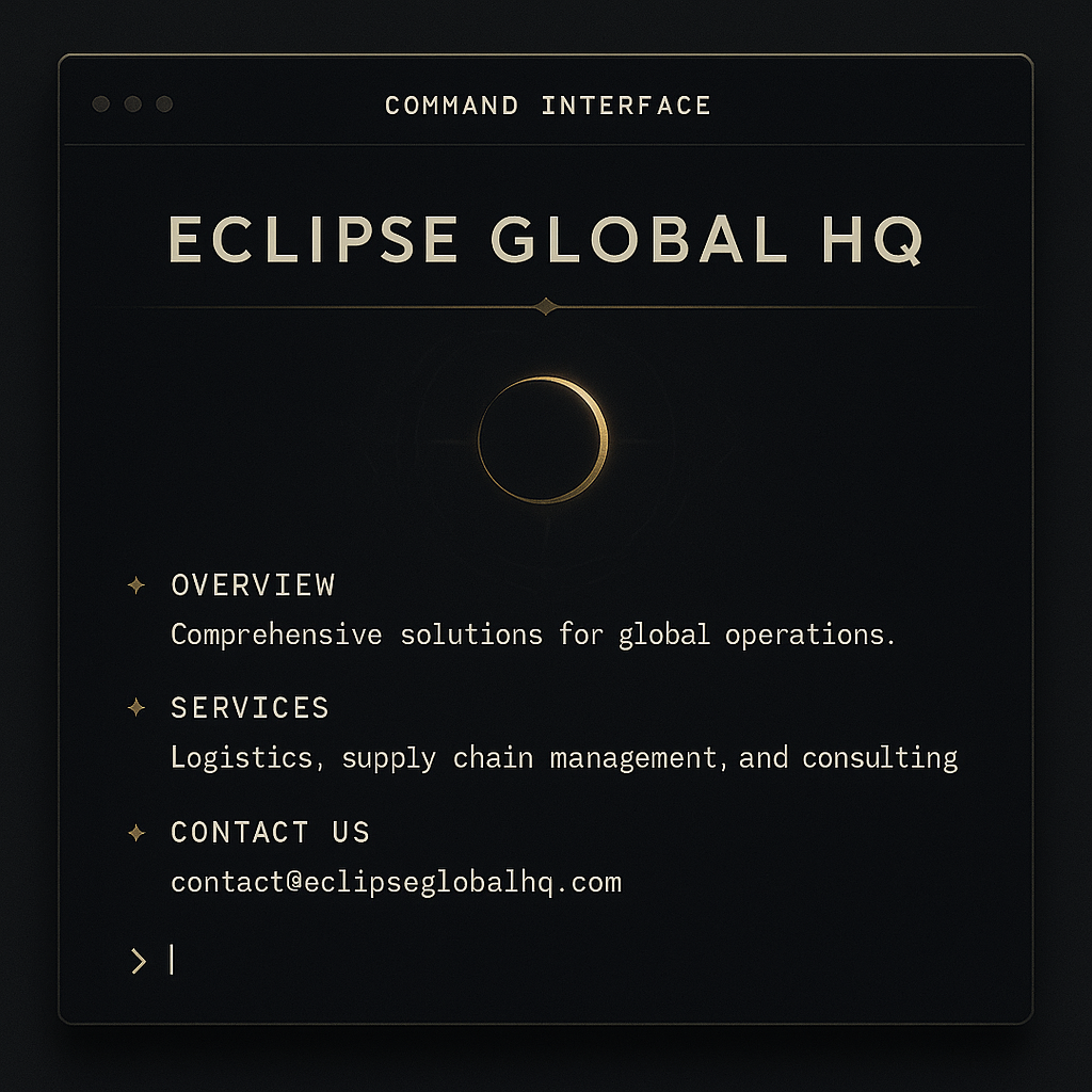 Eclipse Global HQ command interface panel artwork